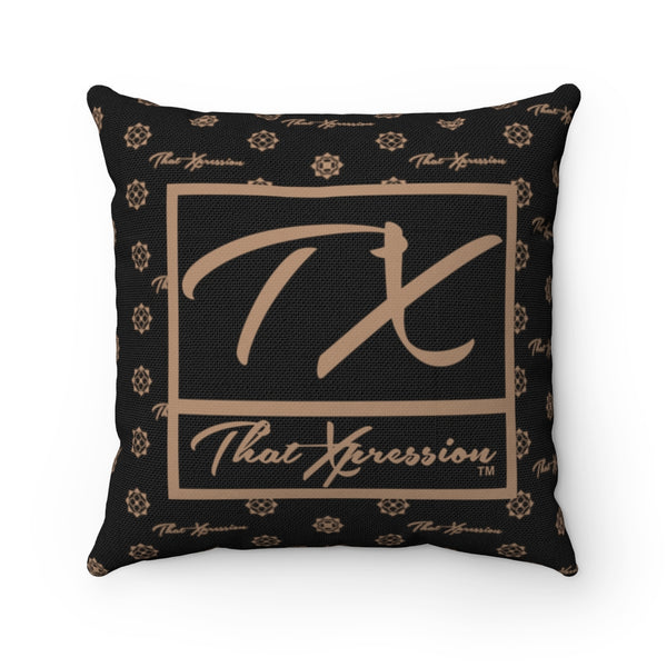 ThatXpression Fashion TX Black and Tan Designer Square Pillow