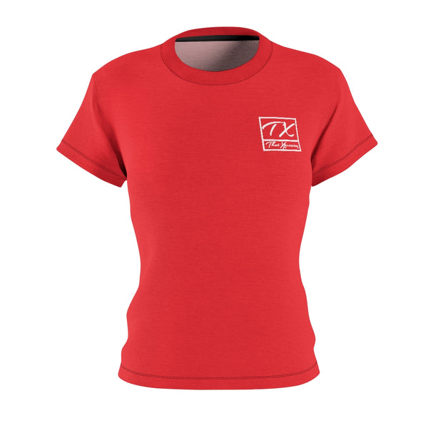 ThatXpression Fashion Train Hard Badge Red Women's T-Shirt-RL