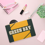 ThatXpression Fashion's Elegance Collection Green & Gold Green Bay Designer Clutch Bag