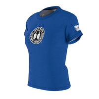ThatXpression Fashion Train Hard Badge Blue Women's T-Shirt-RL