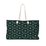 ThatXpression Fashion's Elegance Collection Green and White Designer Weekender Bag