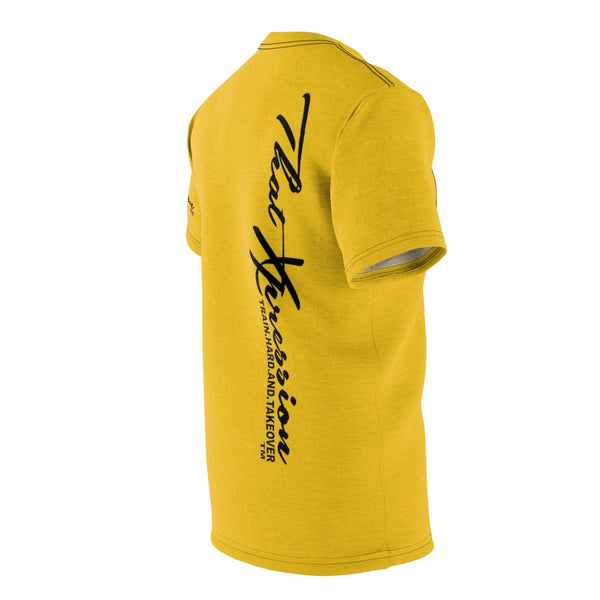 ThatXpression Fashion Thumbs Up Big Fists Yellow Black Unisex T-Shirt CT73N