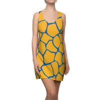 ThatXpression Fashion B2S Teal Gold Designer Tunic Racerback Dress