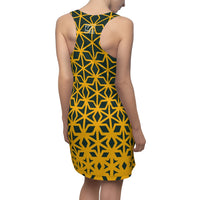 ThatXpression Fashion B2S Green Gold Designer Tunic Racerback Dress