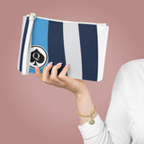 Queen Of Spades Collection Blue White Clutch Bag