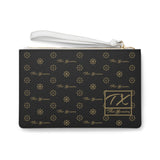 ThatXpression Fashion's Elegance Collection Black and Gold Designer Clutch Bag
