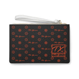 ThatXpression Fashion's Elegance Collection Black and Orange Designer Clutch Bag