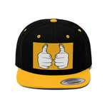 ThatXpression Fashion's Double Fists Thumbs Up Unisex Flat Bill Hat