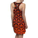 ThatXpression Fashion B2S Orange Black Designer Tunic Racerback Dress