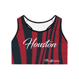 ThatXpression Houston Striped Sports Bra