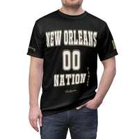 ThatXpression's New Orleans Nation Period Sports Themed Black Gold Unisex T-shirt