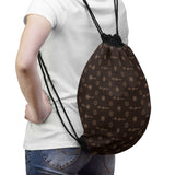 ThatXpression Fashion's Elegance Collection Brown and Tan Drawstring Bag