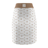 ThatXpression Fashion's Elegance Collection White and Tan Pencil Skirt