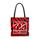 ThatXpression Gym Fit Multi Use Atlanta Themed Swirl Black Red Tote bag