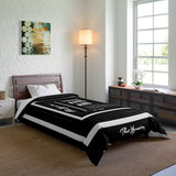 Train Hard And Takeover Affirmation Sports Gym Fitness Black(CF3) Comforter