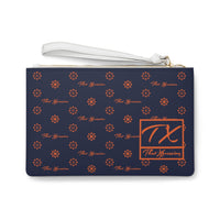 ThatXpression Fashion's Elegance Collection Blue and Orange Designer Clutch Bag
