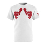 ThatXpression Fashion Thumbs Up Big Fists White Red Unisex T-Shirt CT73N