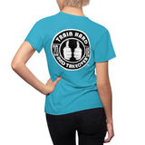 ThatXpression Fashion Train Hard Badge Teal Women's T-Shirt-RL