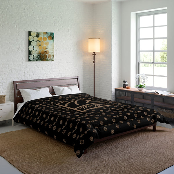 ThatXpression Fashion Designer TX Black and Tan Comforter