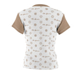 ThatXpression Fashion's Elegance Collection 2-Tone White and Tan Women's T-Shirt