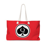 Queen Of Spades Stylish Red Weekender Bag