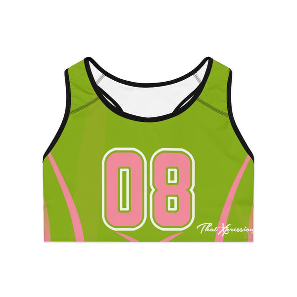 ThatXpression's Pink and Green Ai3 Sports Bra