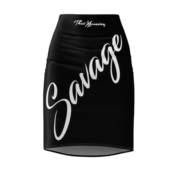 ThatXpression Fashion Black Savage Women's Pencil Skirt 1YZF2