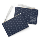 ThatXpression Fashion's Elegance Collection Gray and Blue Designer Clutch Bag
