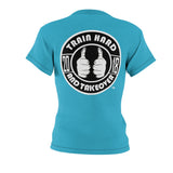 ThatXpression Fashion Train Hard Badge Teal Women's T-Shirt-RL