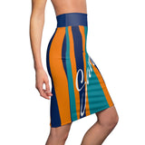 ThatXpression Fashion Miami Savage Striped Themed Women's Pencil Skirt 1YZF2