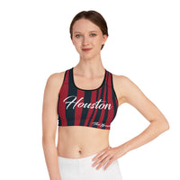 ThatXpression Houston Striped Sports Bra