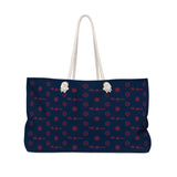 ThatXpression Fashion's Elegance Collection Navy and Red Designer Weekender Bag