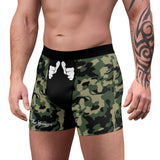 ThatXpression Fashion Big Fist Collection Green Tan Men's Boxer Briefs N502X