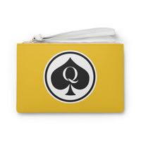 Queen Of Spades Collection Yellow Clutch Bag