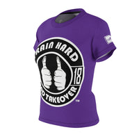 ThatXpression Fashion Train Hard Badge Purple Women's T-Shirt-RL