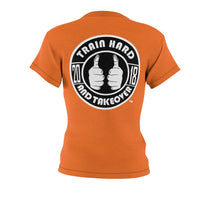 ThatXpression Fashion Train Hard Badge Orange Women's T-Shirt-RL