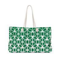 ThatXpression Fashion Stylish Green & White Weekender Bag R27KB