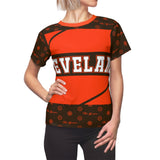 ThatXpression Elegance Women's Brown Orange Cleveland S12 Designer T-Shirt