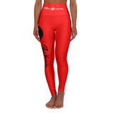 ThatXpression Fashion Spin Cycle High Waisted Red Yoga Leggings
