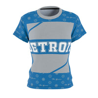 ThatXpression Elegance Women's Blue Silver Detroit S12 Designer T-Shirt