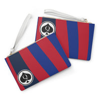 Queen Of Spades Collection Blue Red Clutch Bag