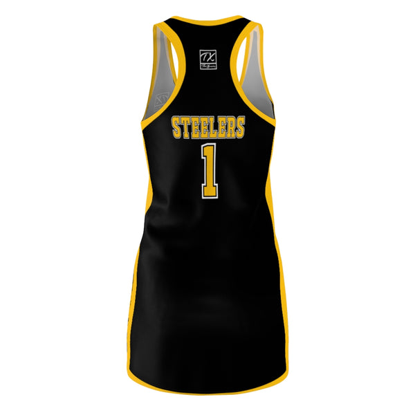 ThatXpression Fashion Racerback Jersey Themed Steelers Dress PSKIT ThatXpression Fashion Racerback Jersey Themed Steelers Dress PSKIT