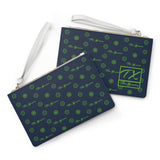 ThatXpression Fashion's Elegance Collection Navy and Green Designer Clutch Bag