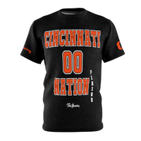 ThatXpression's Cincinnati Nation Period Sports Themed Black Orange Unisex T-shirt