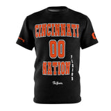 ThatXpression's Cincinnati Nation Period Sports Themed Black Orange Unisex T-shirt