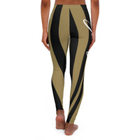 ThatXpression Fashion Black Gold Savage Themed Spandex Leggings-RL2