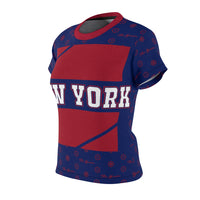 ThatXpression Elegance Women's Navy Red New York S12 Designer T-Shirt