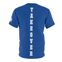 ThatXpression Fashion Train Hard & Takeover Gear Royal Unisex T-Shirt CT73N