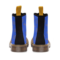 ThatXpression Fashion's Elegance Collection X1 Blue and Tan Women's Boots