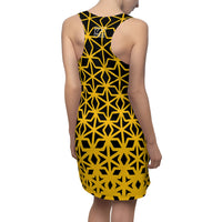 ThatXpression Fashion B2S Black Yellow Designer Tunic Racerback Dress